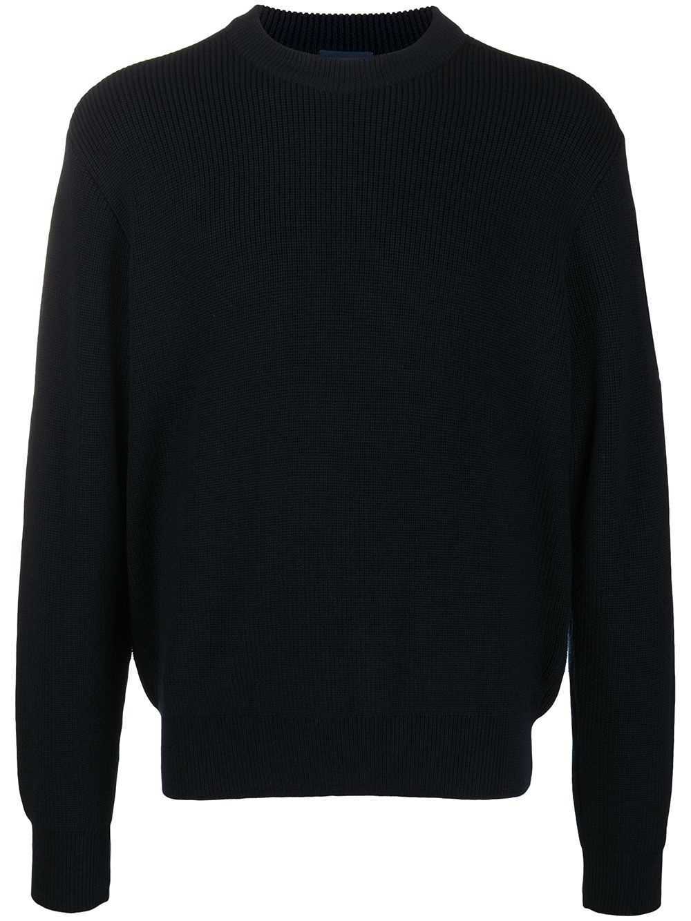 logo patch ribbed jumper - 1