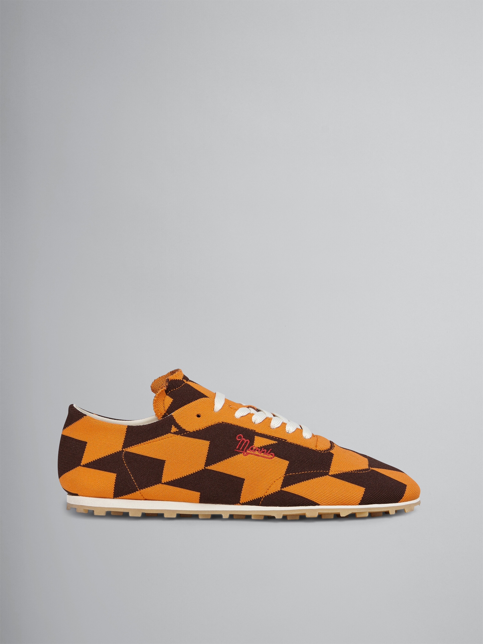 HOUNDSTOOTH STRETCH JACQUARD PEBBLE SNEAKER - 1