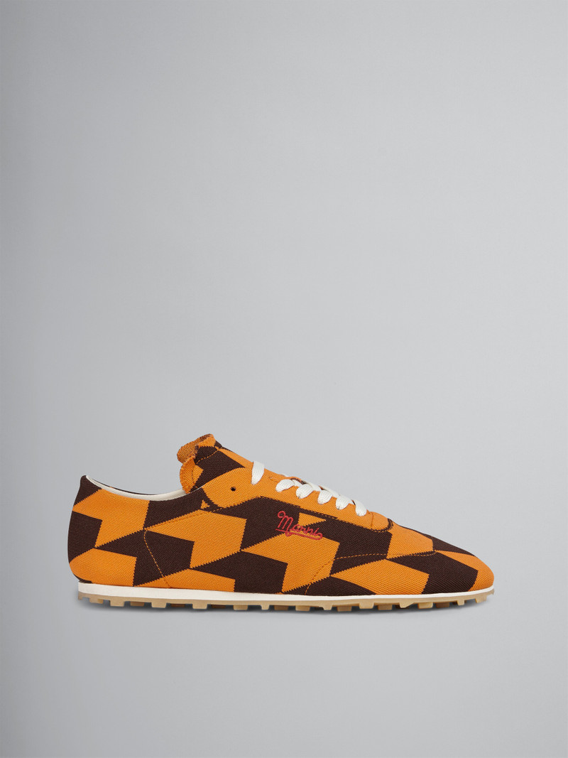HOUNDSTOOTH STRETCH JACQUARD PEBBLE SNEAKER 1