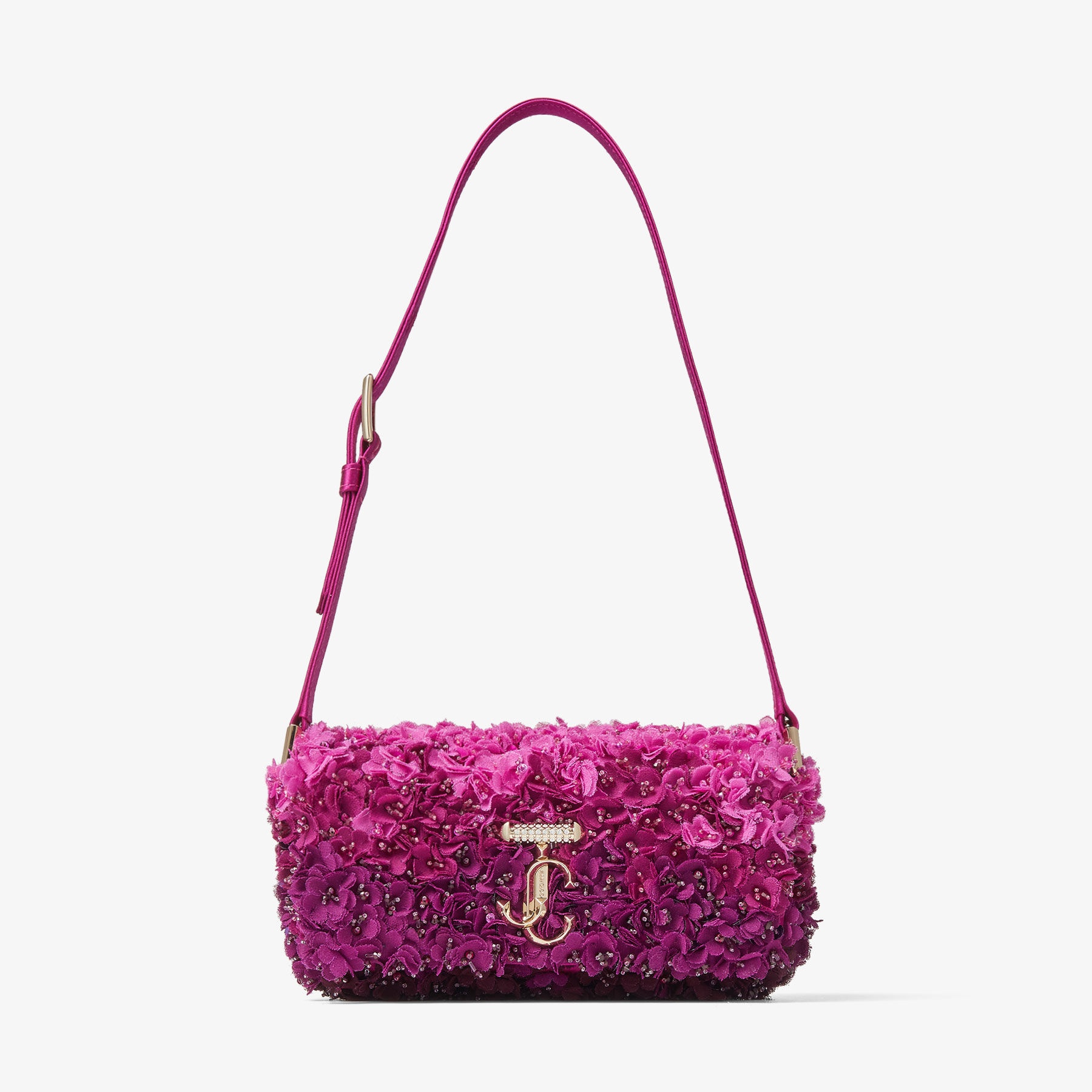 Mini Min Bag-Fushia With Gold online Accents/ Shoulder:Hsndbag