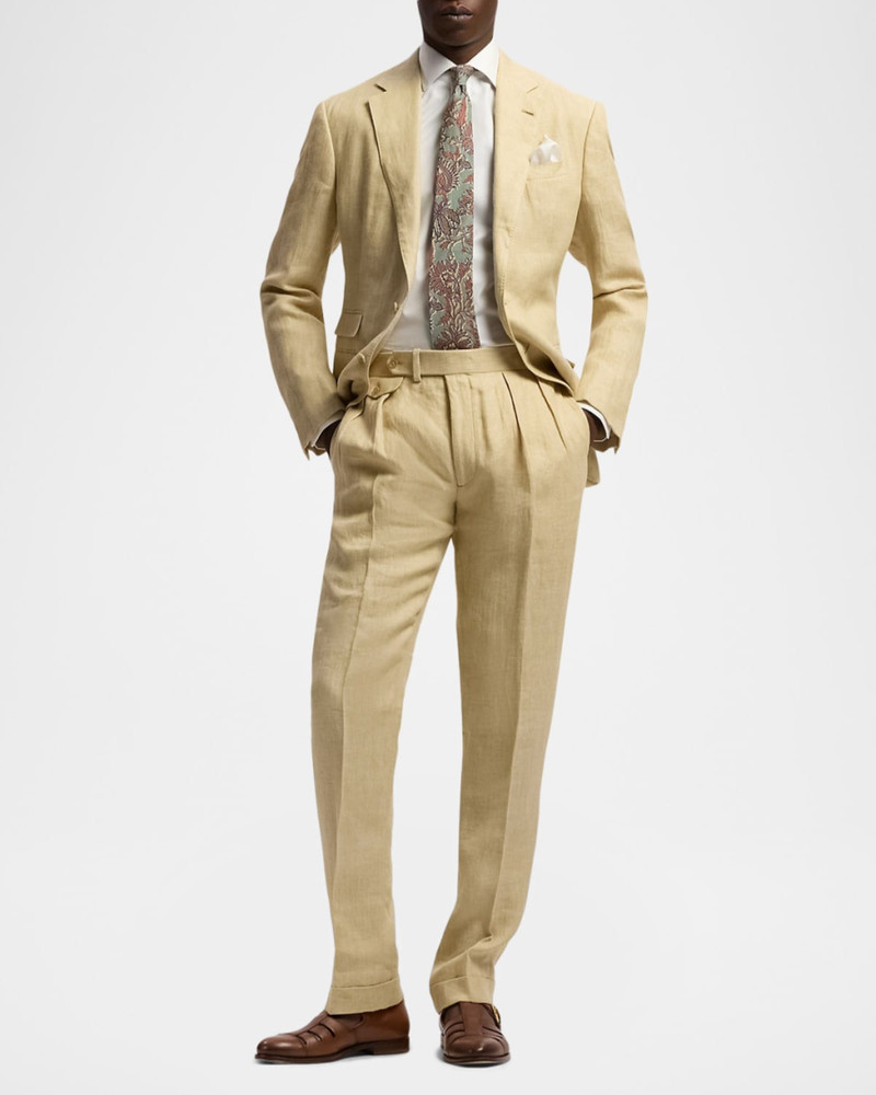 Ralph Lauren Men's Paisley-Print Silk and Linen Tie outlook