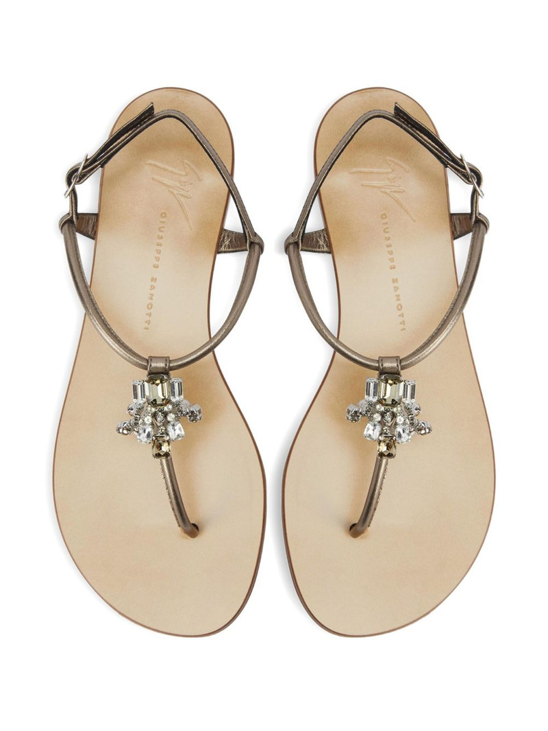 Glenda crystal-embellished flat sandals 3