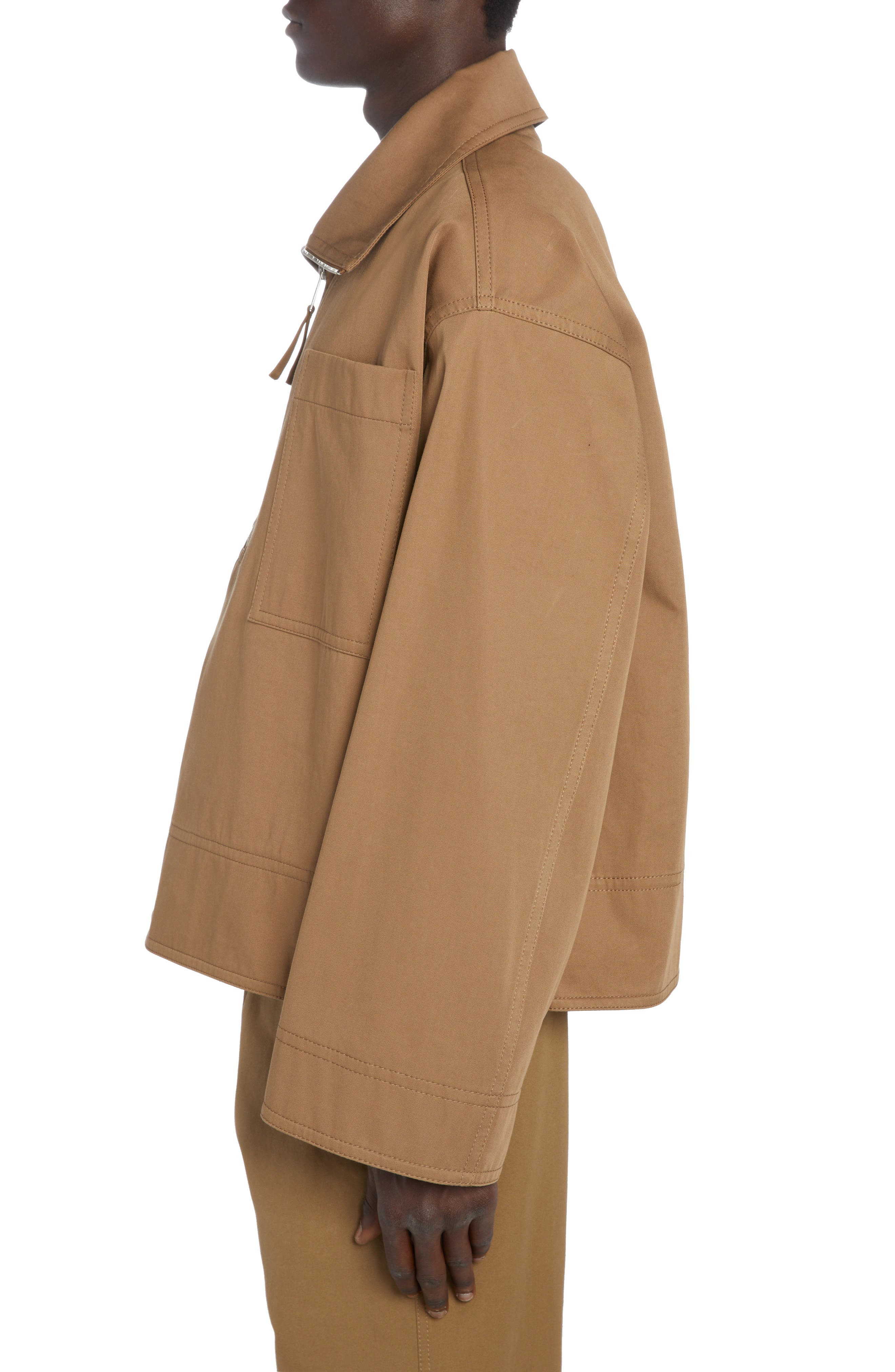 Cotton Gabardine Half Zip Jacket - 4