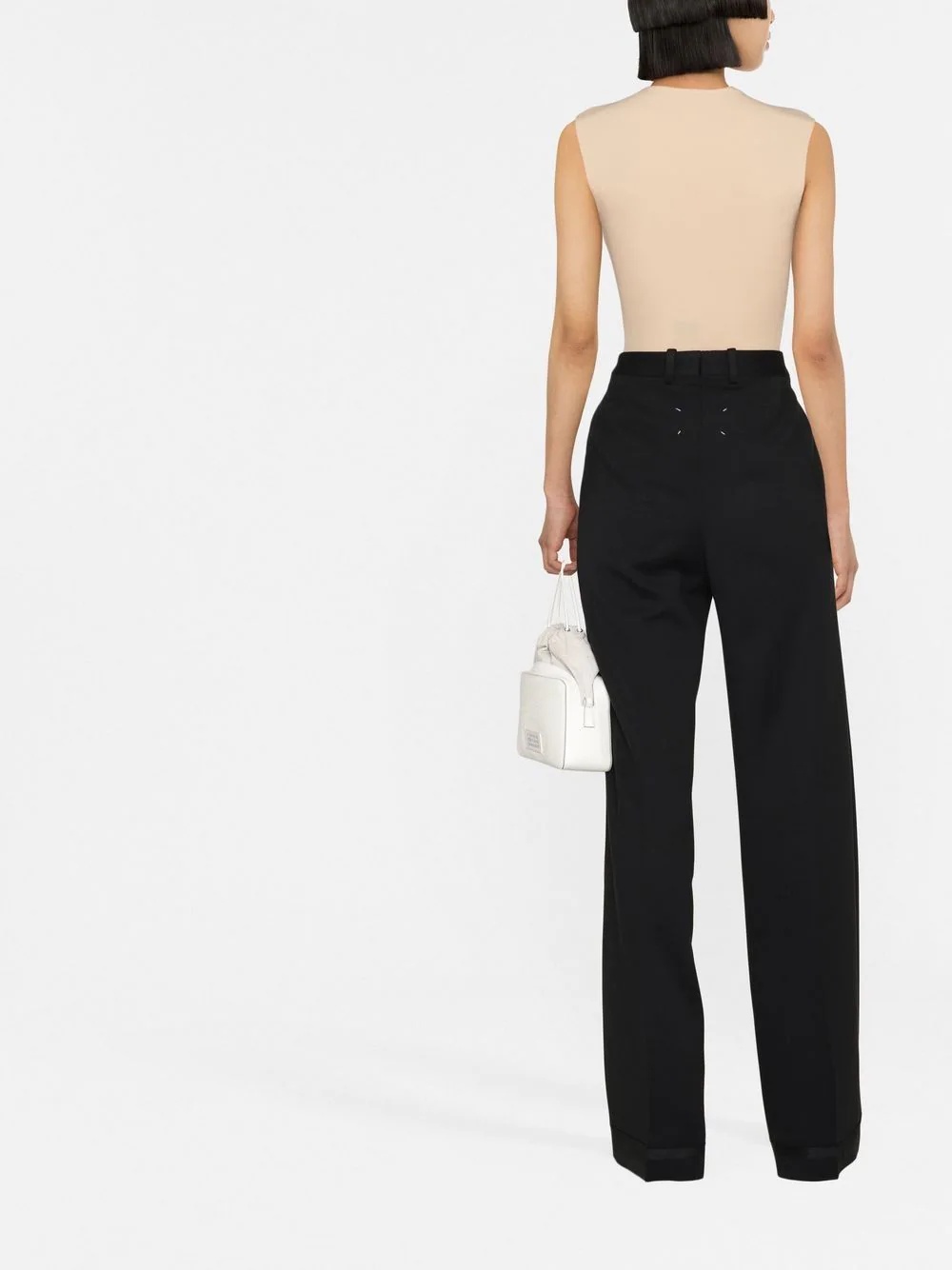 high-waisted wide-leg trousers - 3