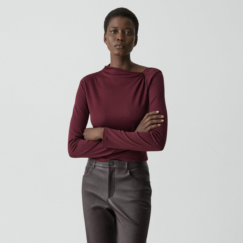 Twist Neck Top in Cotton Jersey 2