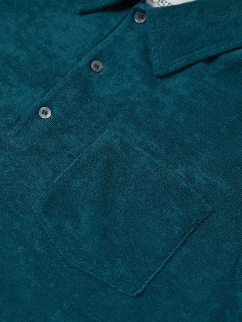 CLOSED logo-embroidered towelling polo shirt outlook