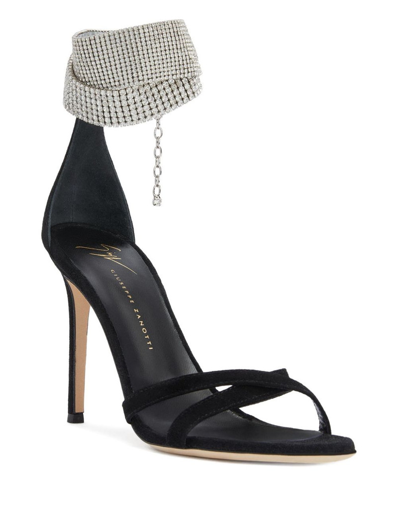 Giuseppe Zanotti 105mm Janell crystal sandals outlook
