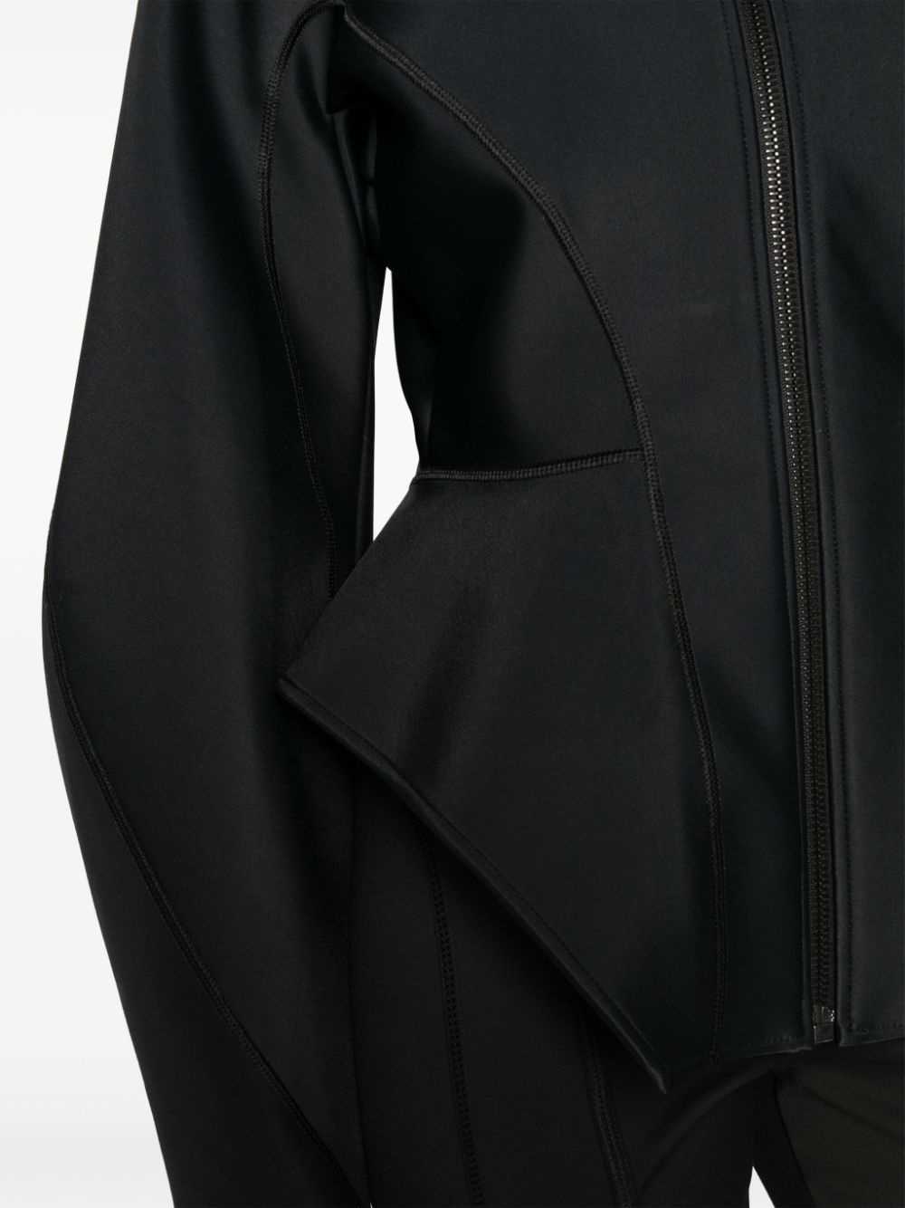 corseted scuba jacket - 5