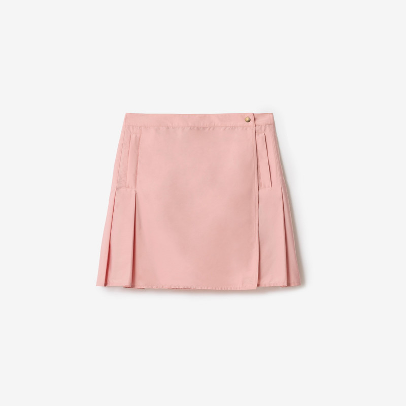 Pleated Stretch Nylon Mini Skirt 1