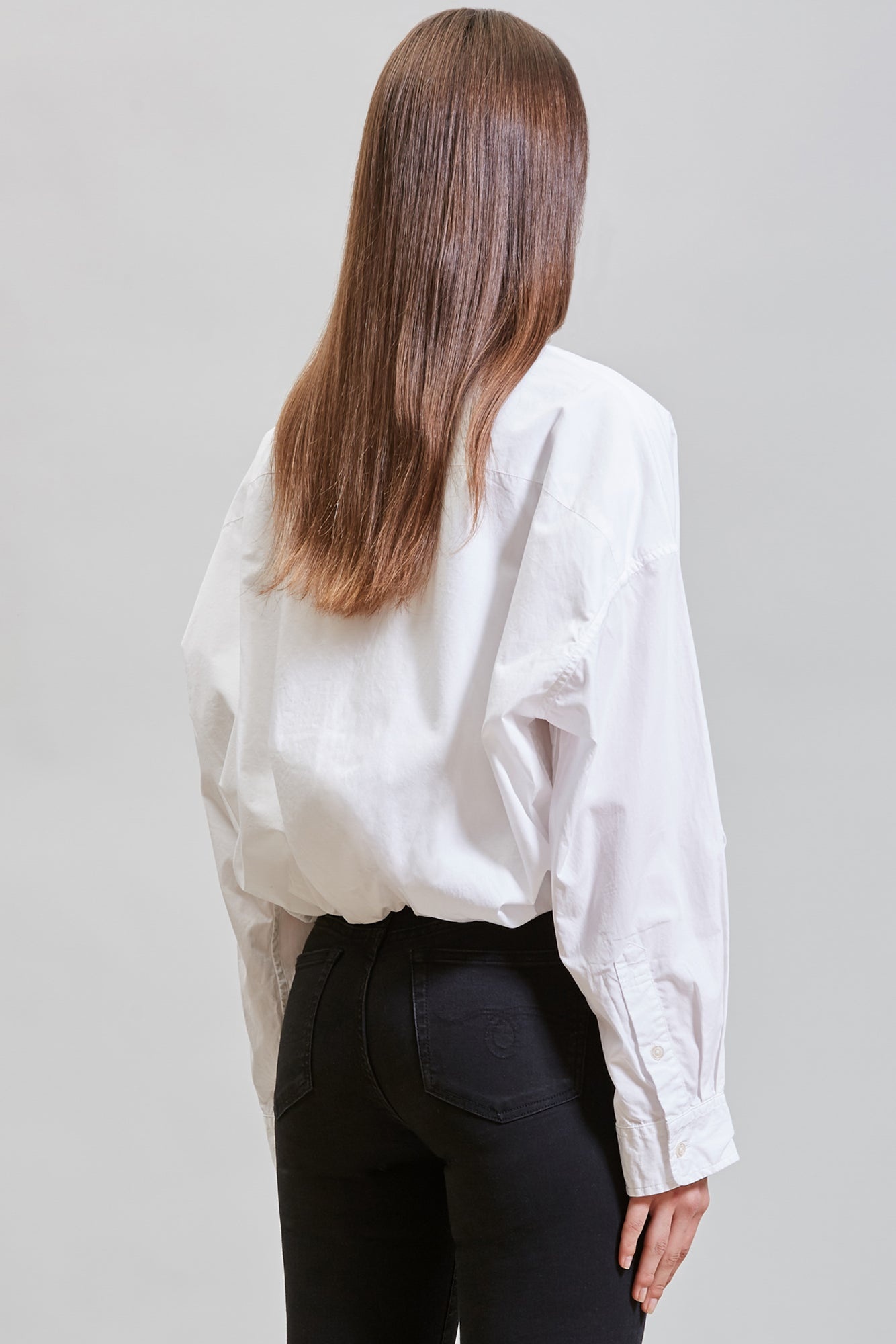 GATHERED HEM SHIRT - WHITE | R13 - 5