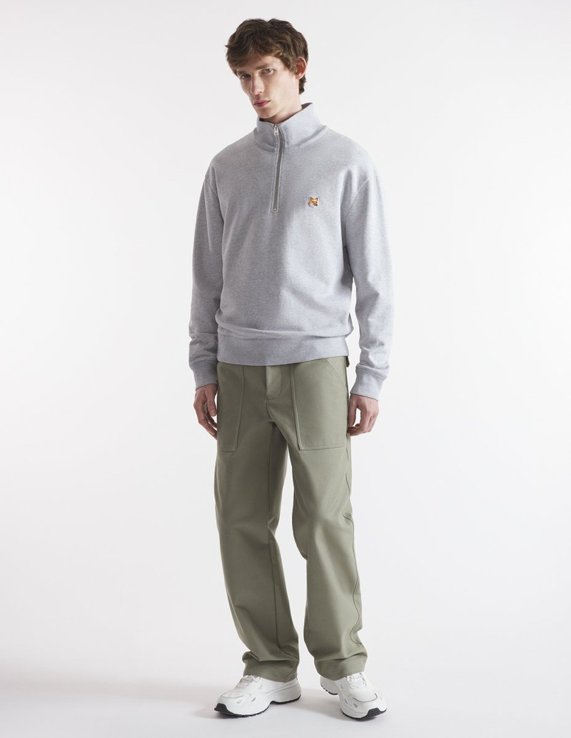 Maison Kitsuné FOX HEAD PATCH COMFORT HALF ZIP SWEATSHIRT outlook