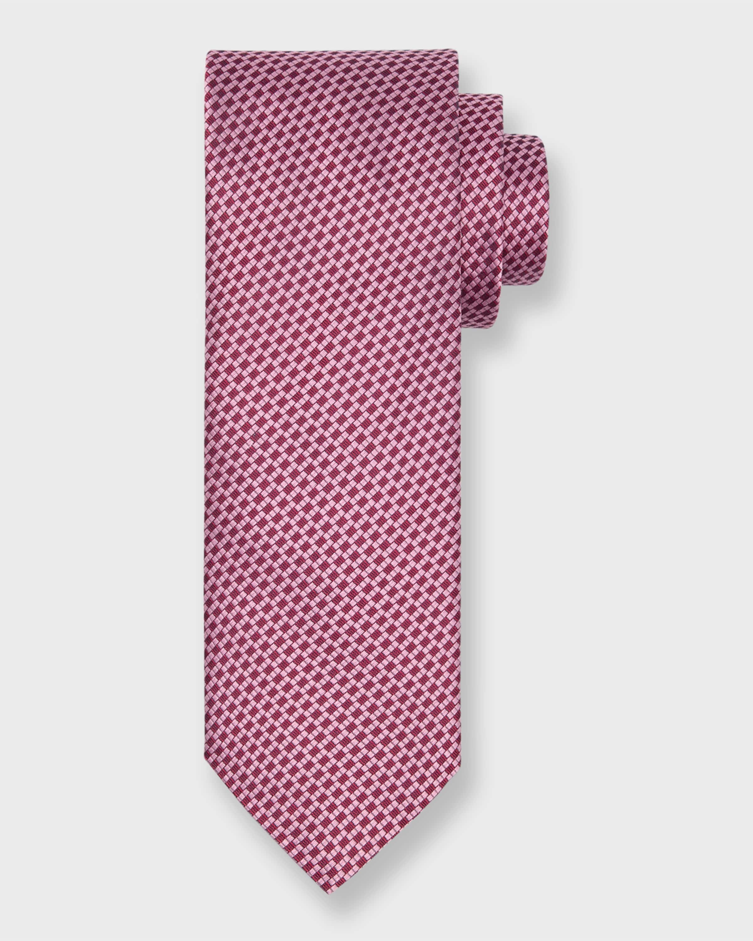 Men's Silk Micro-Basketweave Tie - 1