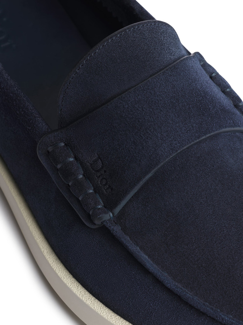 GRANVILLE LOAFERS IN DEEP BLUE SUEDE CALFSKIN 5