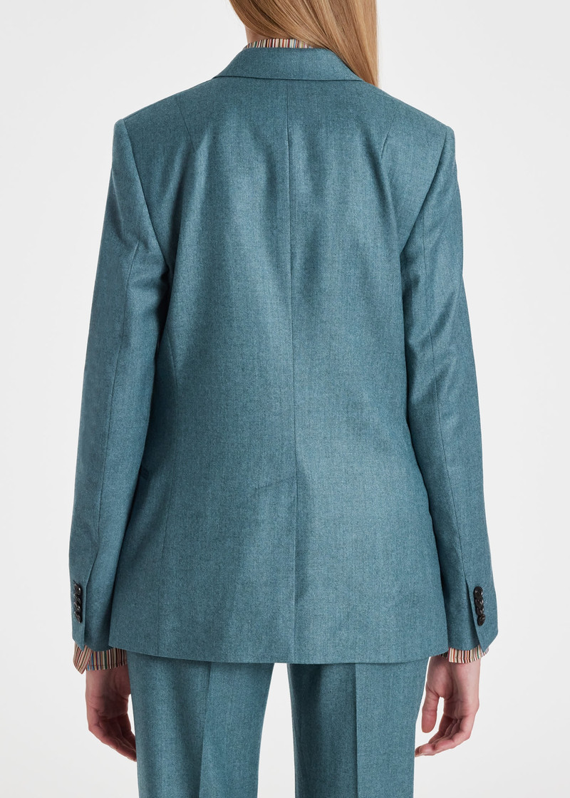 Teal Wool-Cashmere Blazer 6
