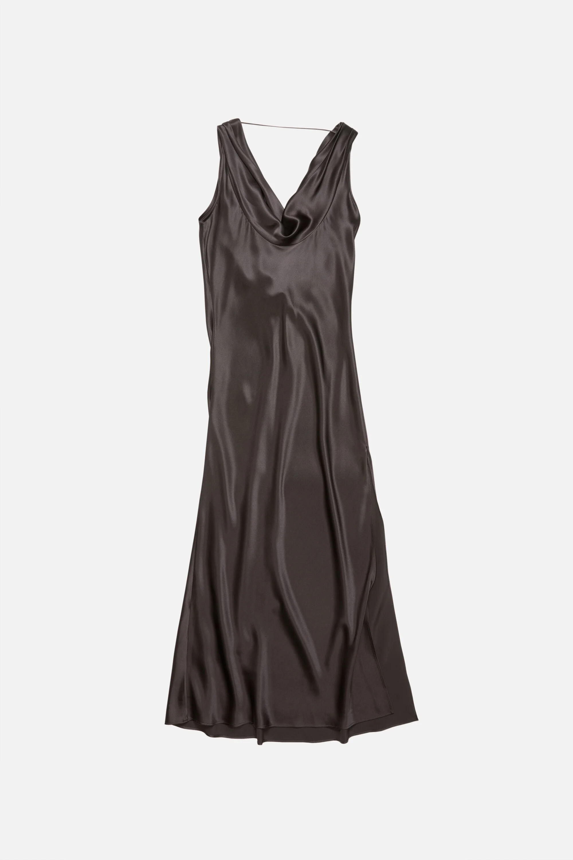 Satin dress - Graphite grey - 1