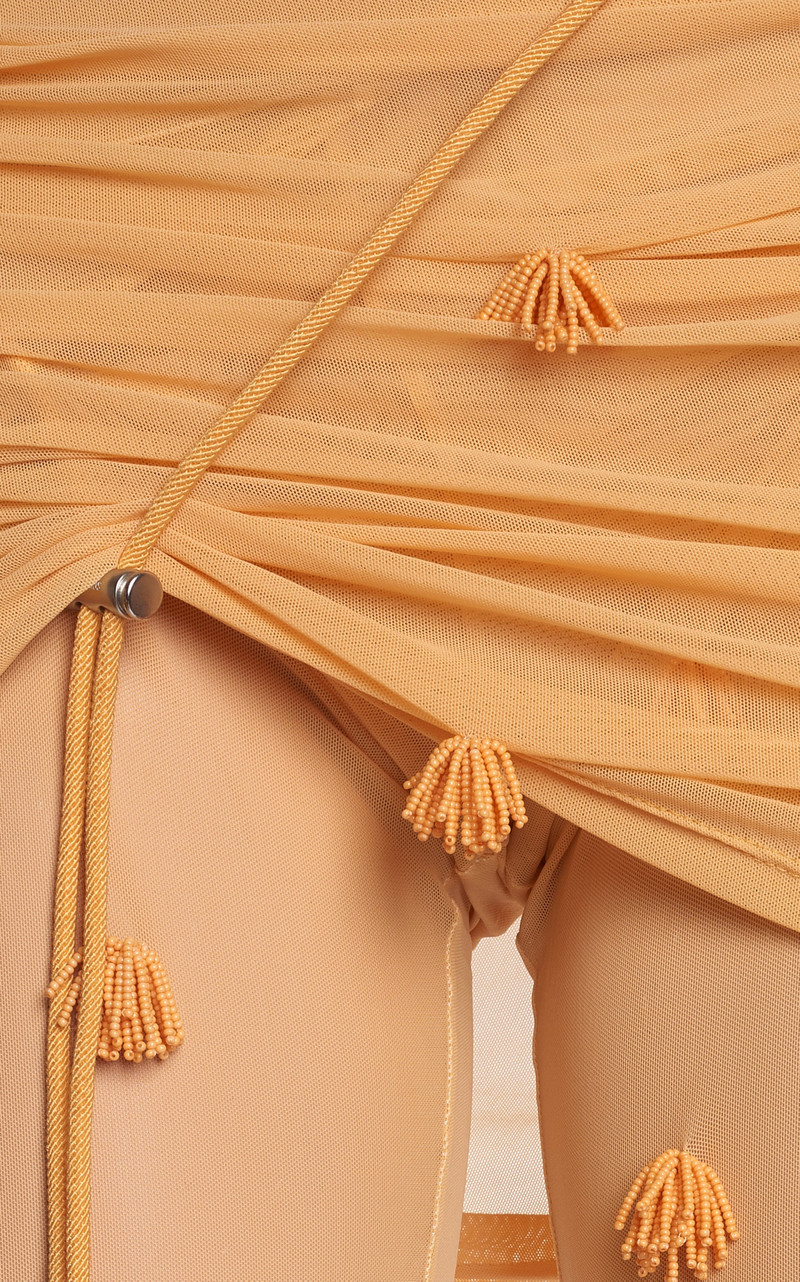 Espelho Beaded Mesh Flared Pants yellow 6