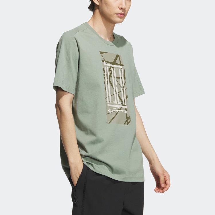 adidas Wuji Sportswear T-shirts 'Olive Green' IA8148 - 4