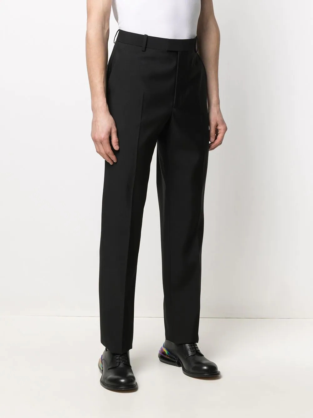 pressed-crease tailored trousers - 3