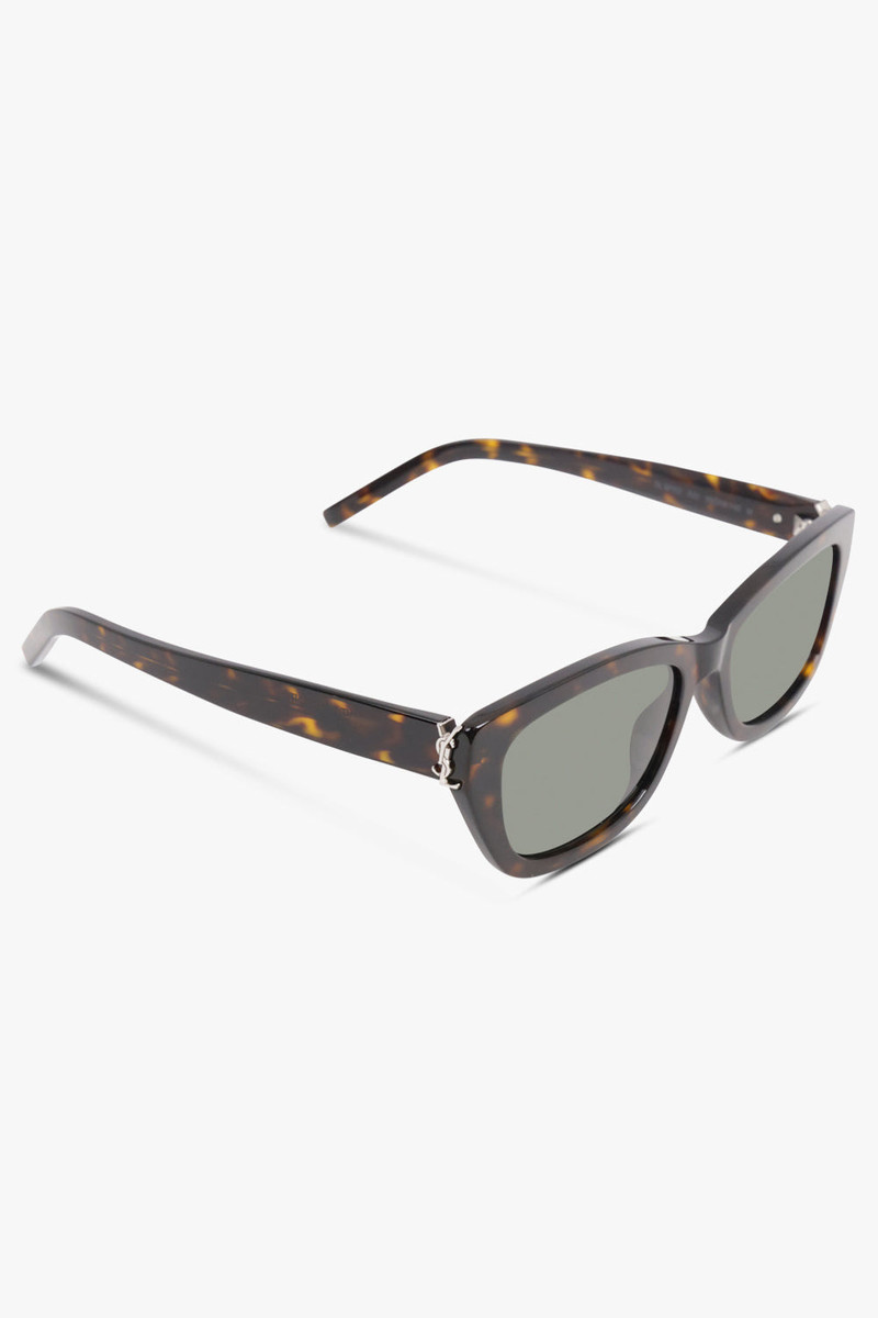 SAINT LAURENT SL M153 RECTANGULAR MONOGRAMME SUNGLASSES | DARK HAVANA BROWN outlook
