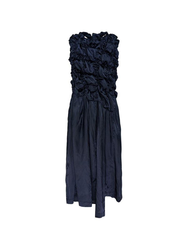crinkled sculpted-bust midi dress 1