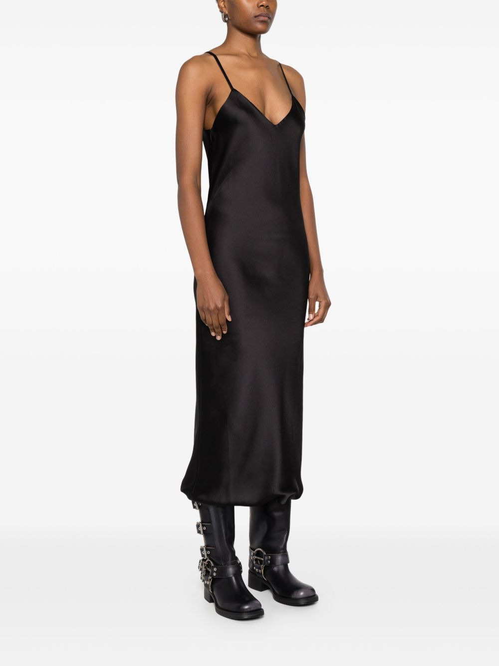 bias-cut slip midi dress - 3