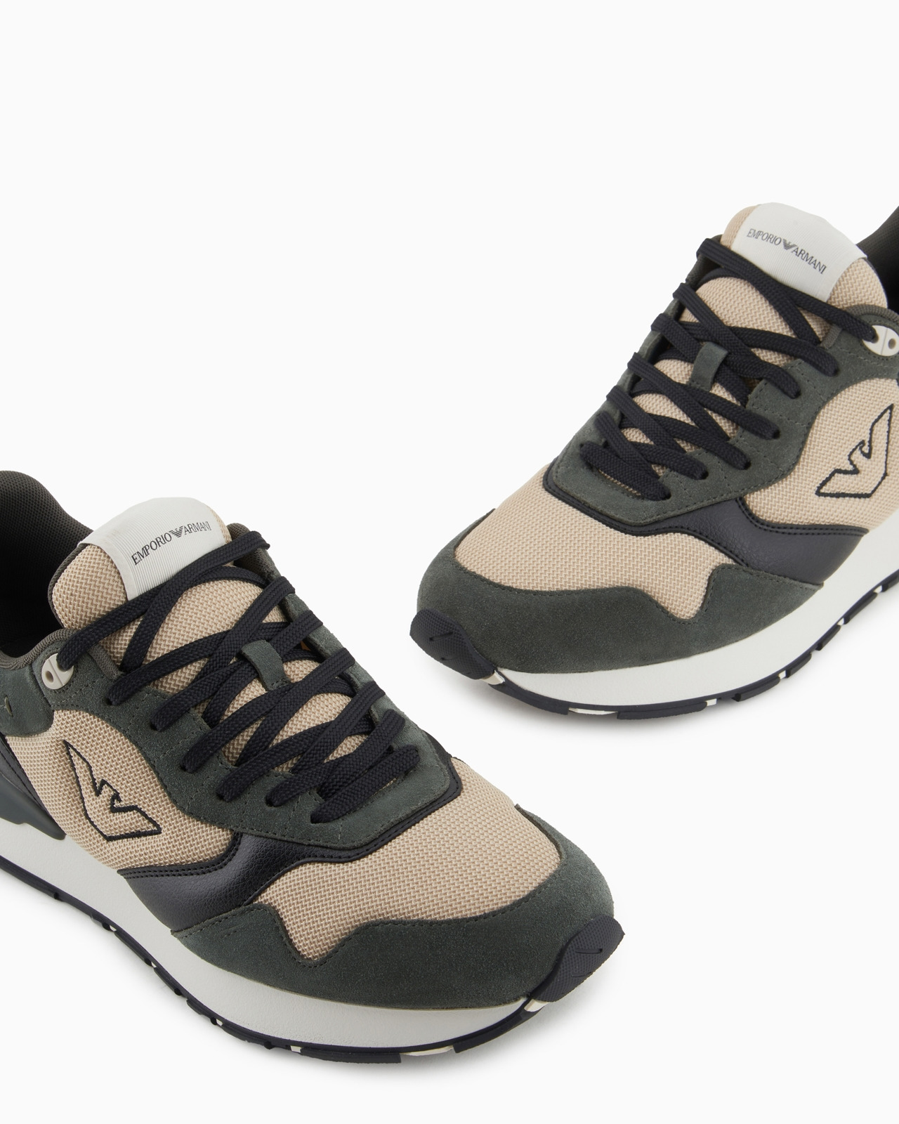 Mesh and suede sneakers with side eagle - 5