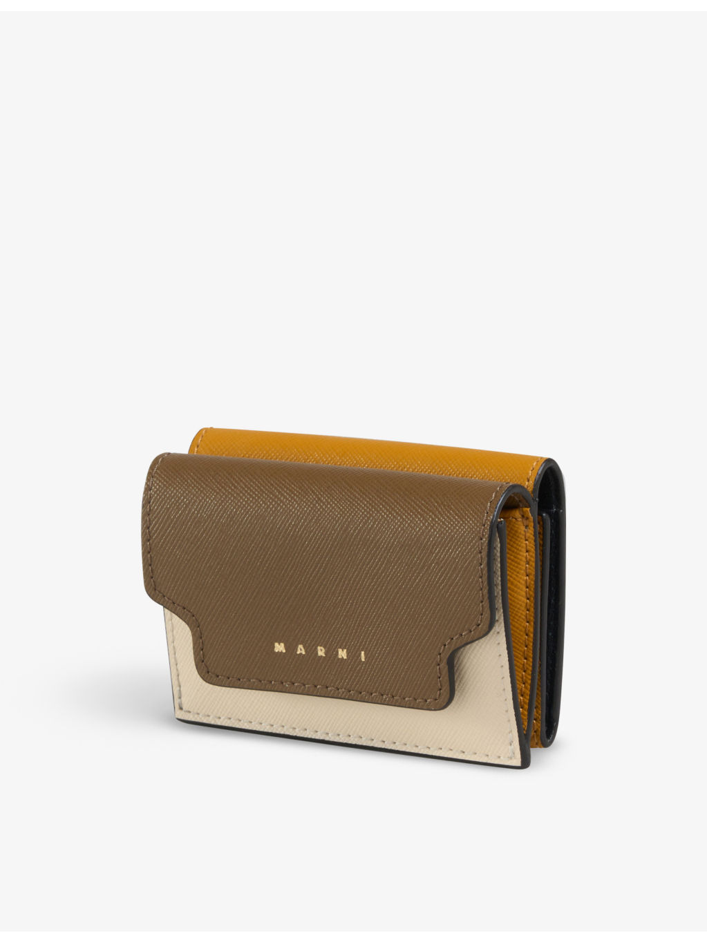 Logo-print leather trifold wallet - 2