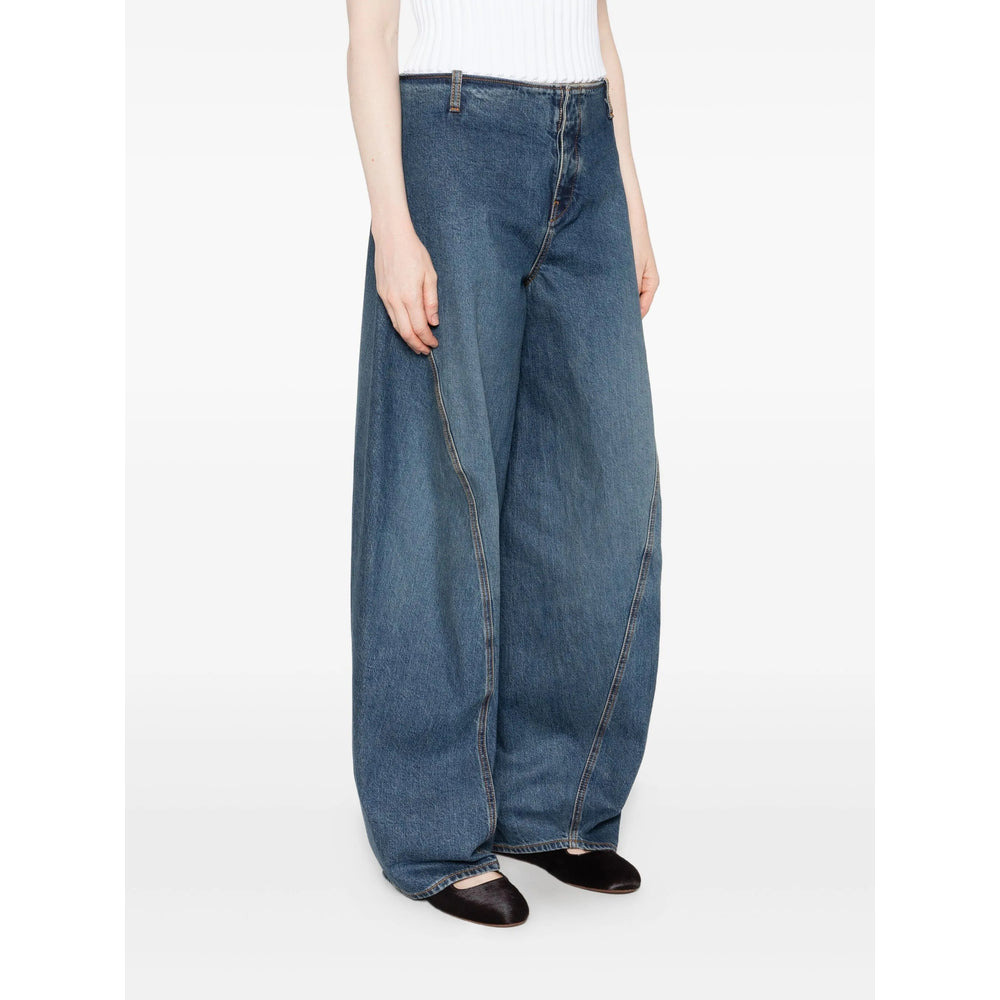 Alaïa Blue Trousers - High-Waisted Trousers Women - 3