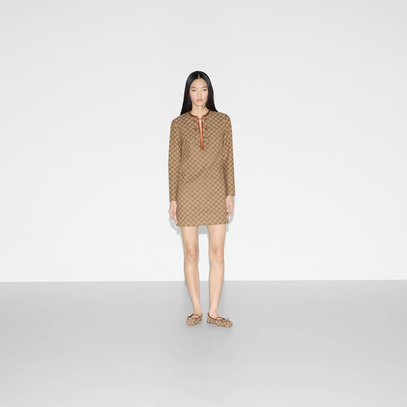 GUCCI GG canvas dress with Horsebit outlook