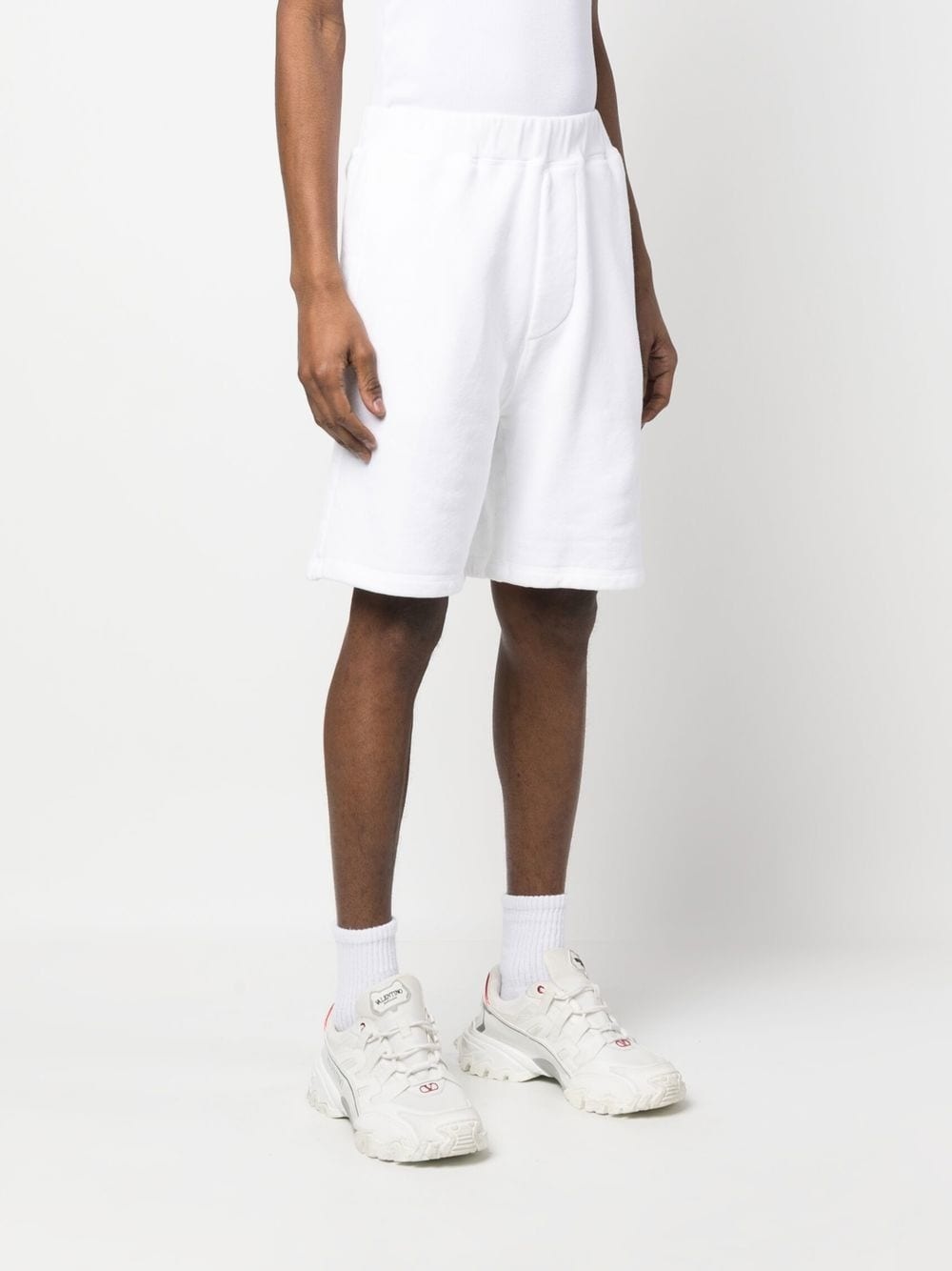 logo-print cotton shorts - 3