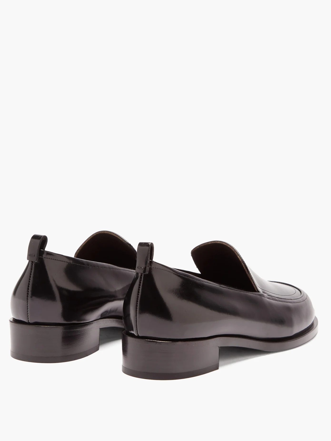 High-shine leather loafers - 4