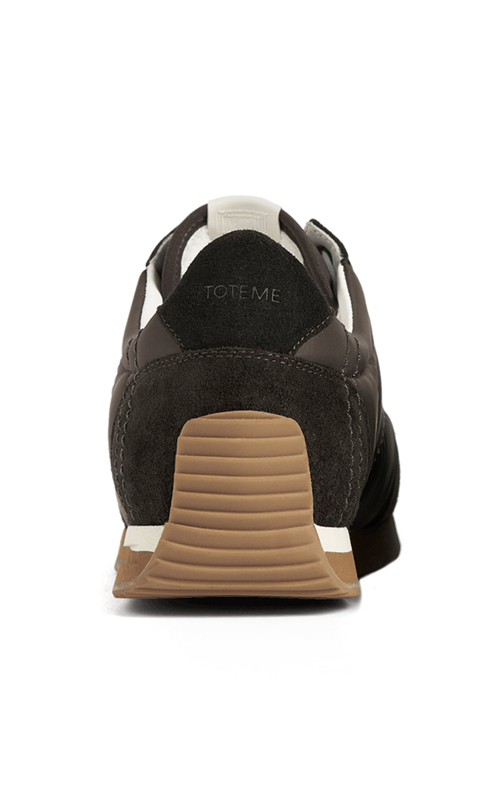 Sport Leather-Trimmed Nylon Sneakers brown - 5