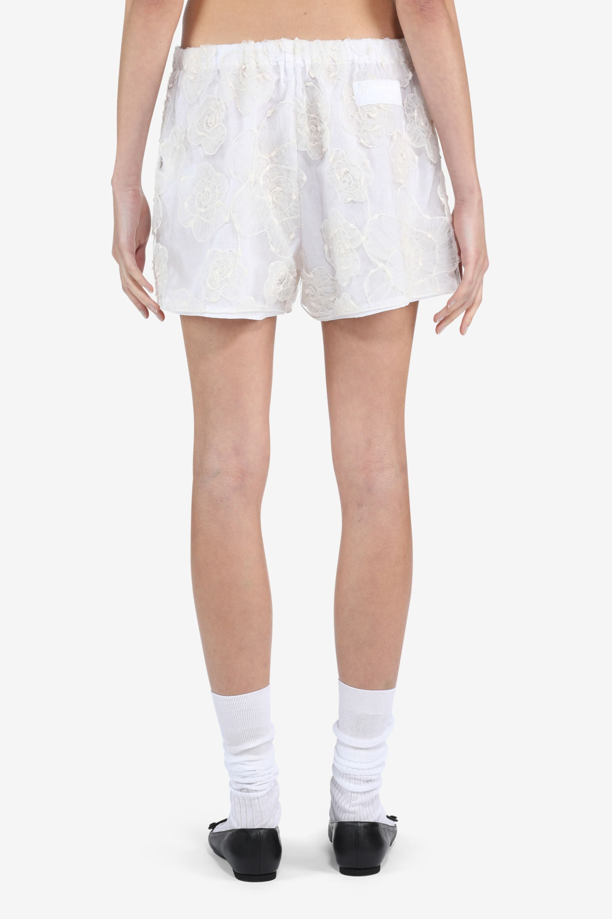 FLORAL-EMBROIDERED SHORTS - 2