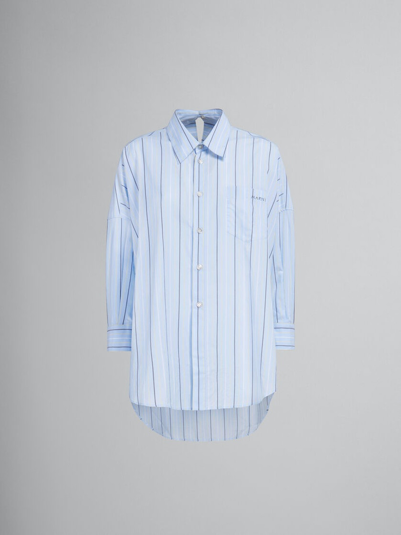 LOW 뒤로 GREEN STRIPED ORGANIC COTTON SHIRT 1
