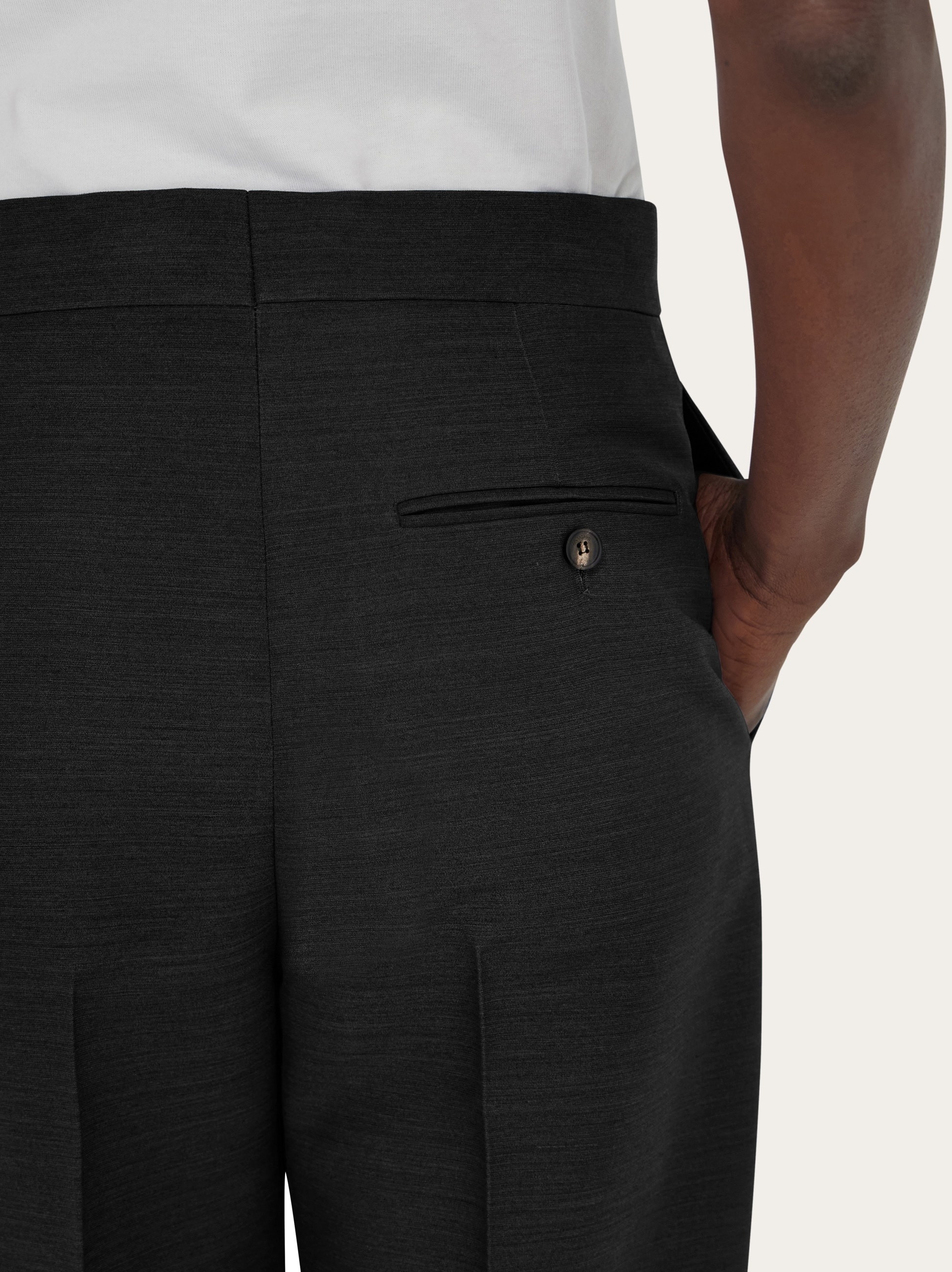 Wool faille trouser - 5