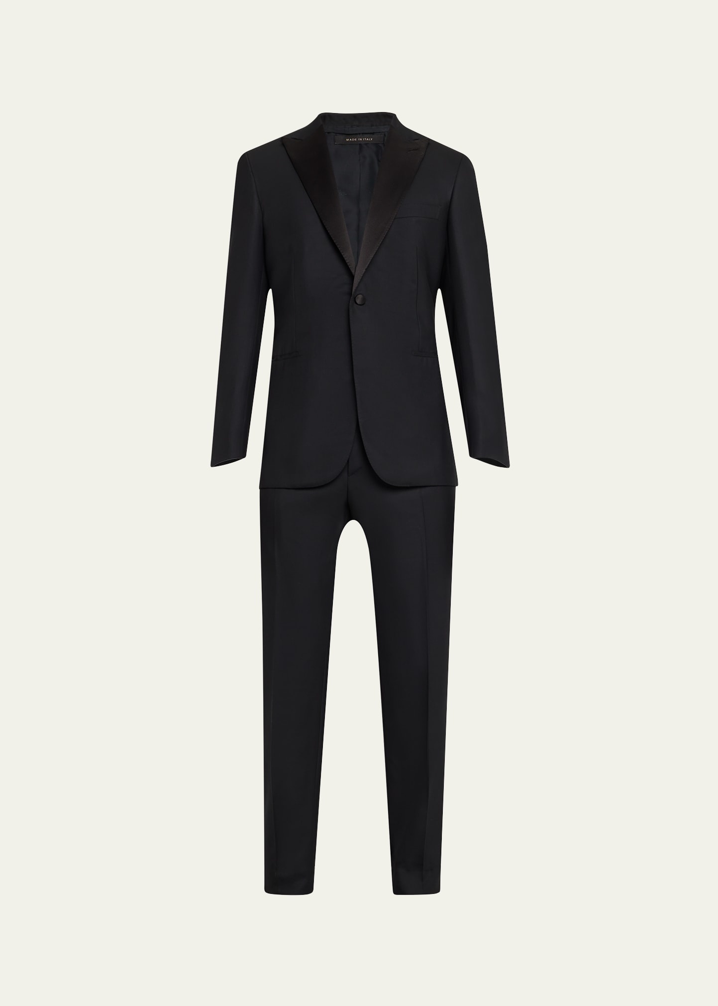 Men's Solid Wool Tuxedo - 1