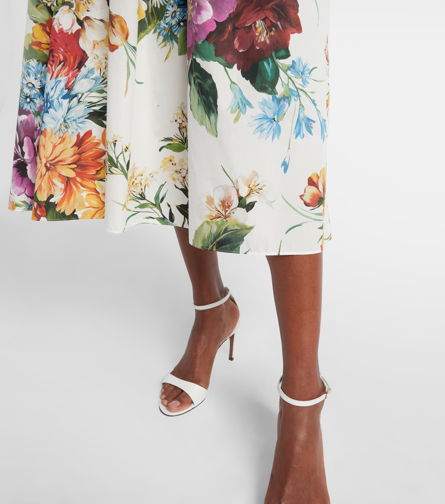 Floral cotton poplin shirt dress - 5