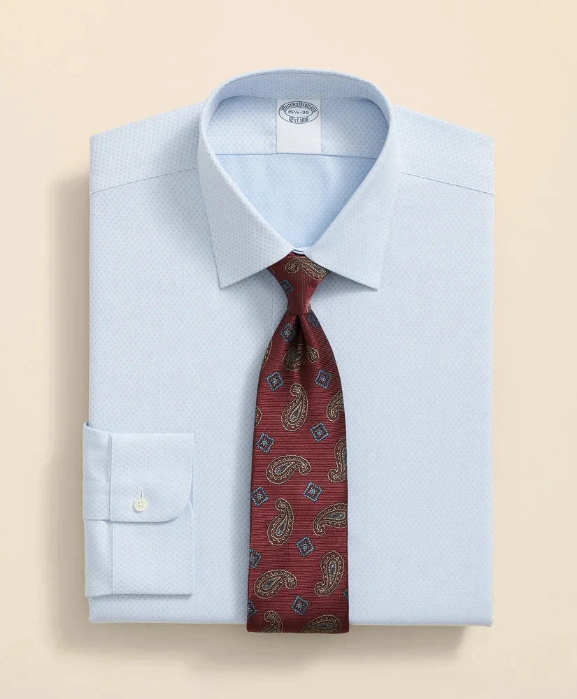 Stretch Supima® Cotton Non-Iron Dobby Ainsley Collar Dress Shirt - 1