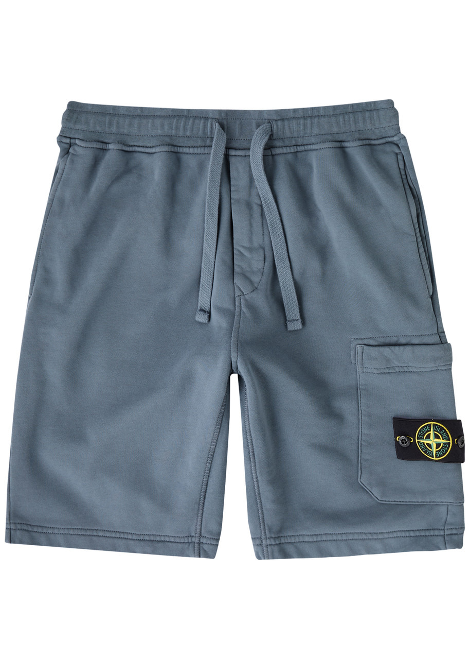 Stone Island Logo Cotton Shorts - 1