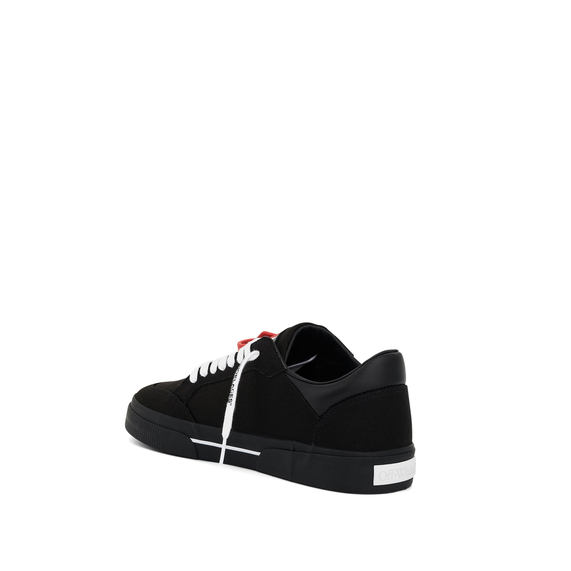 New Low Vulcanized Canvas Sneaker in Black/White - 3