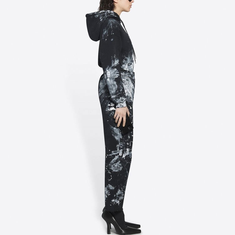 Balenciaga Painter Sweatpants 'Black White' 641589TKVG21070 - 5