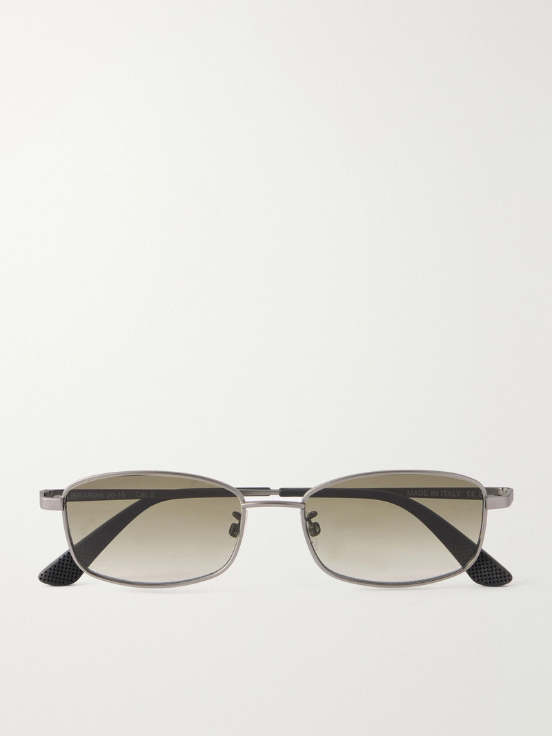 Librarian Round-Frame Metal Sunglasses 1