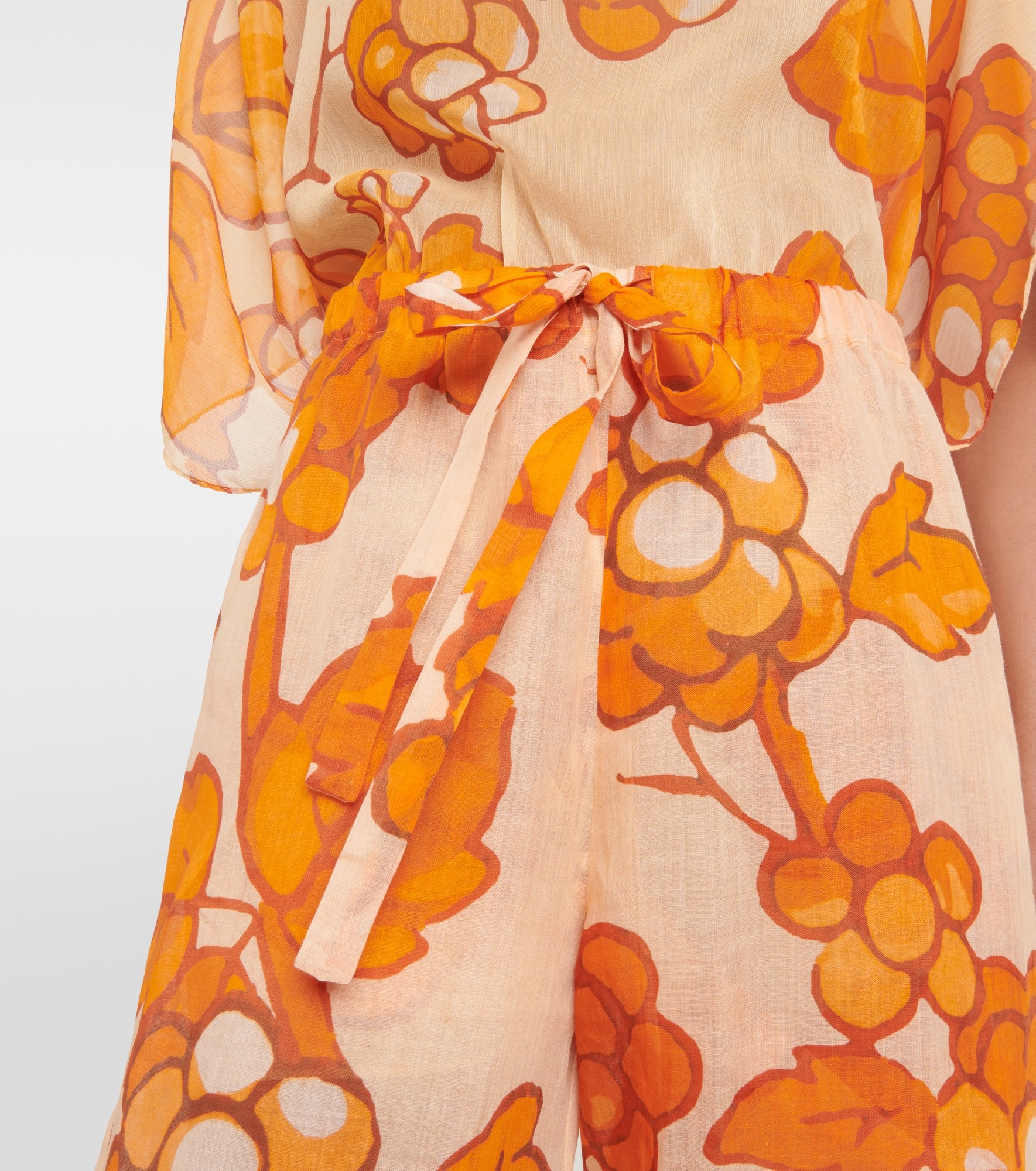 Printed ramie pants - 4