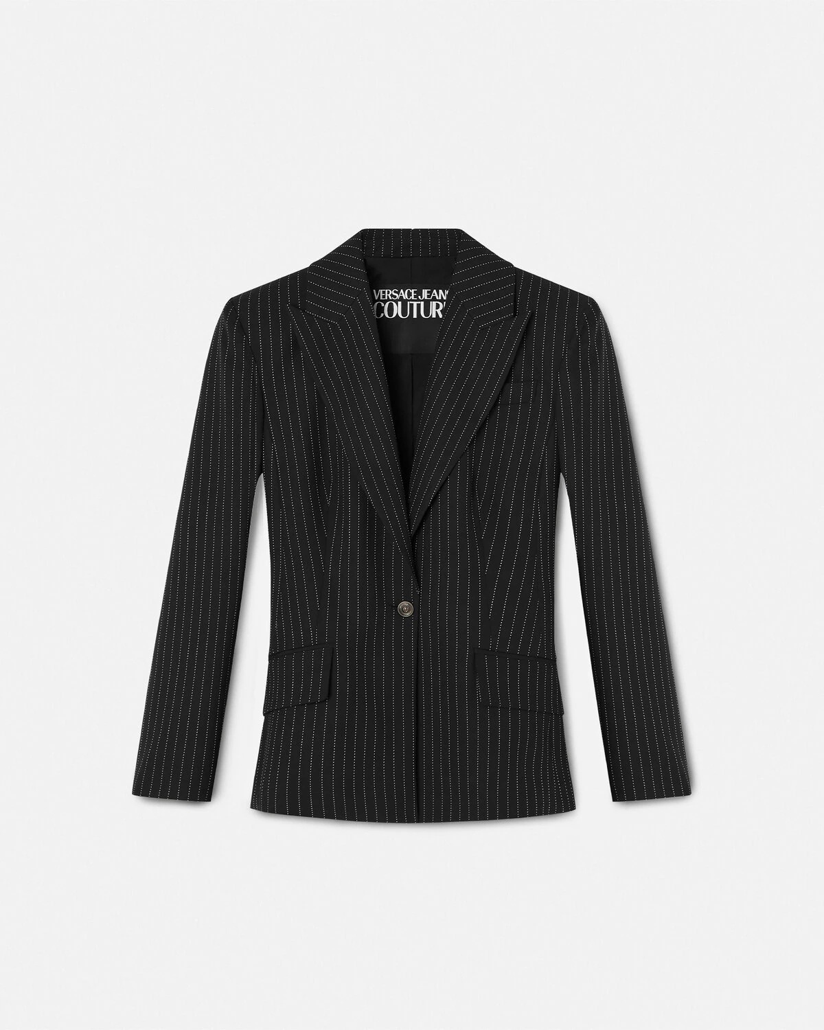 Pinstripe Baroque Buckle Blazer - 1