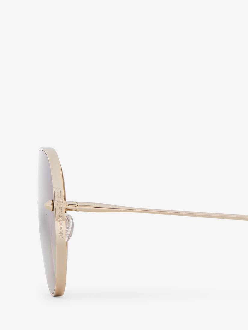 Metal Studs Mask Sunglasses - 5