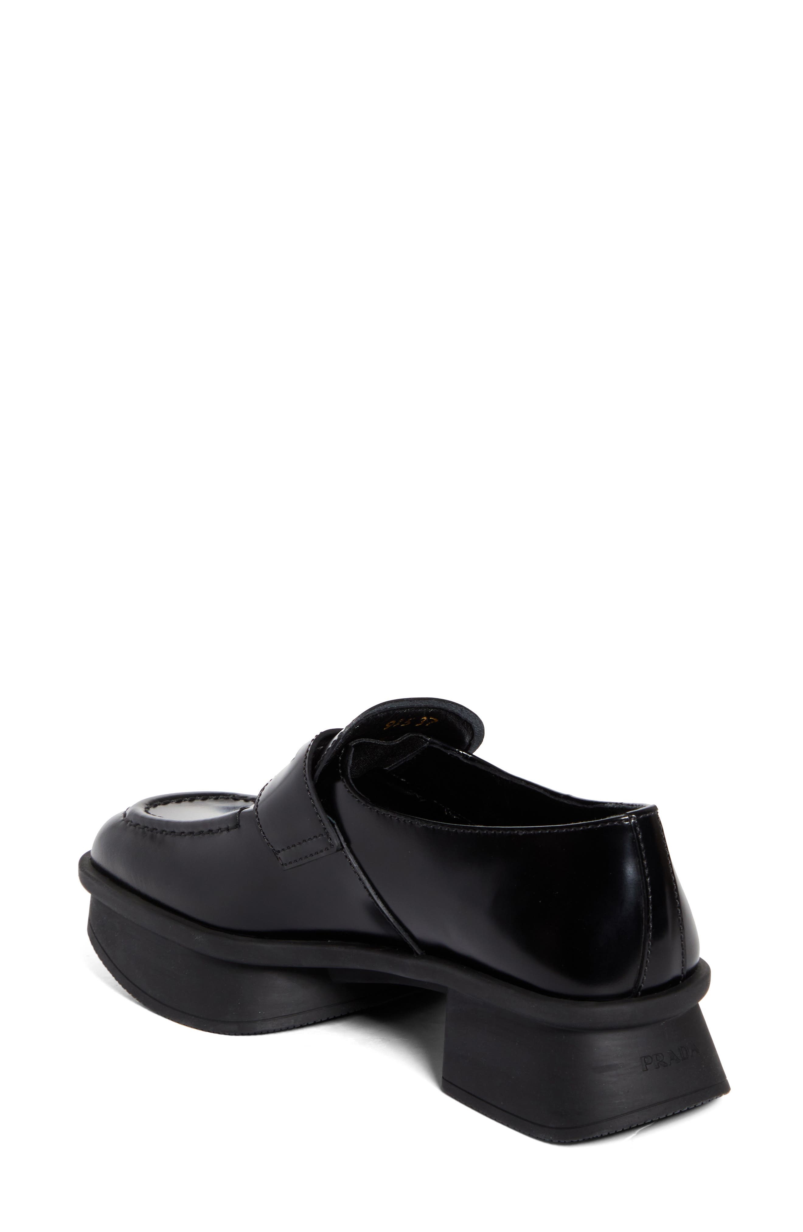 Prada Re-Edition Equal Platform Penny Loafer in Nero at Nordstrom - 2