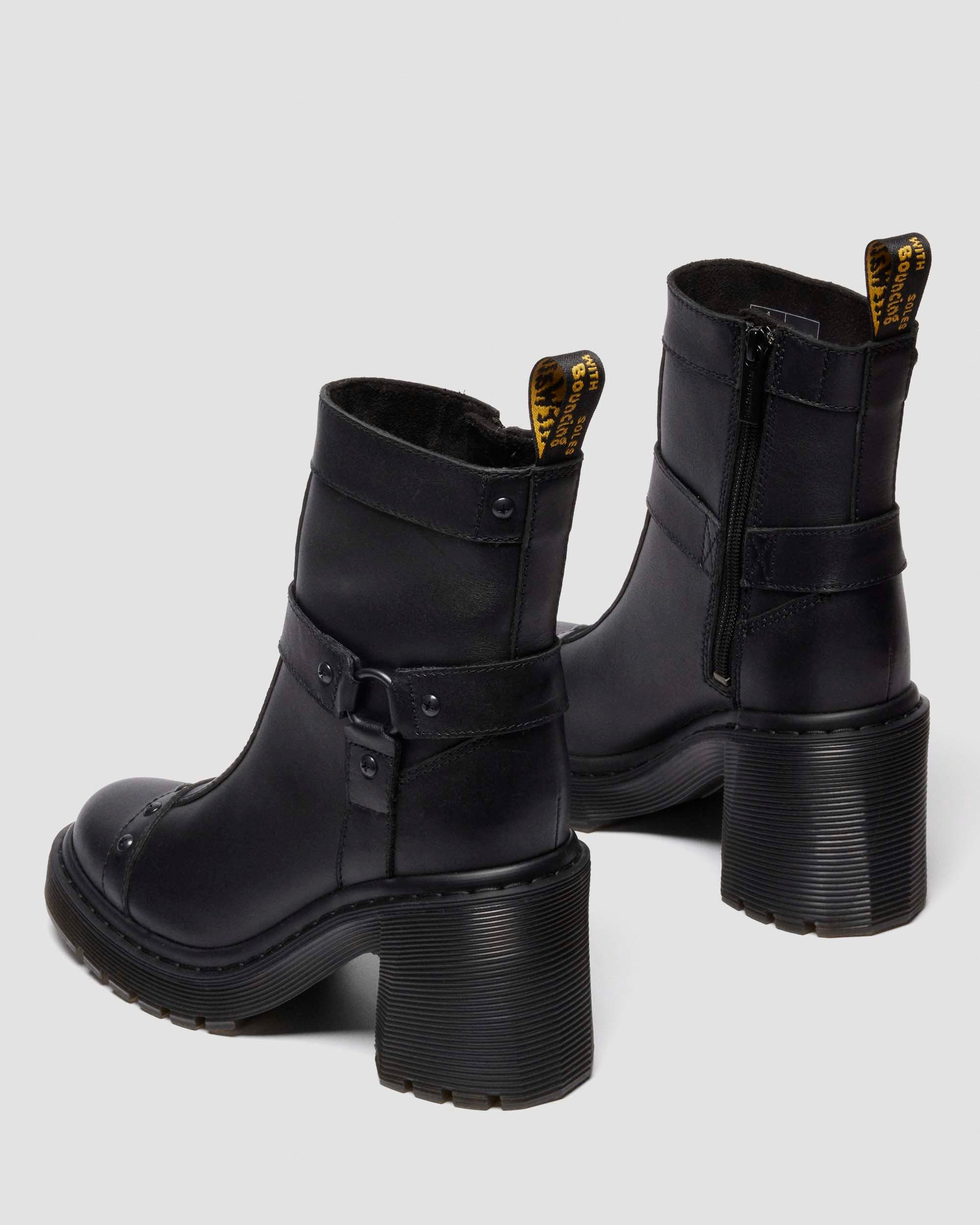 SPENCE HARNESS SENDAL LEATHER HEELED CHELSEA BOOTS - 6