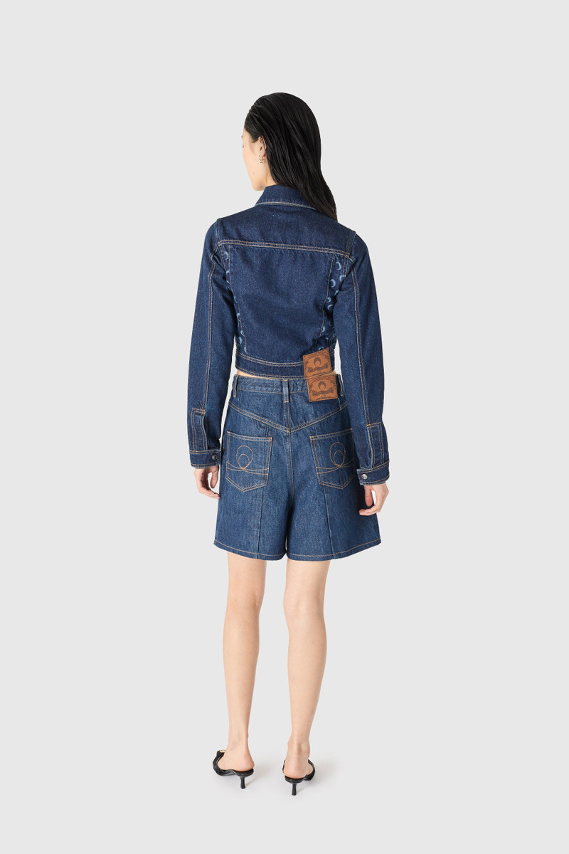 Marine Serre Midnight blue denim shorts outlook