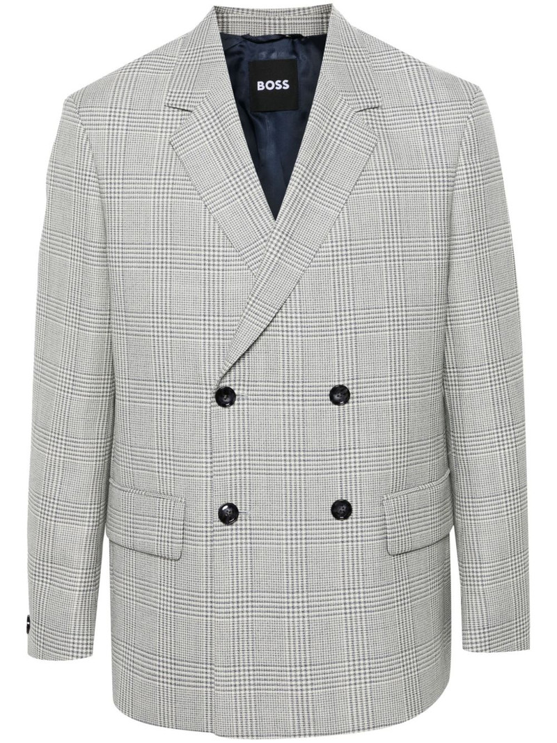 tartan-check blazer 1