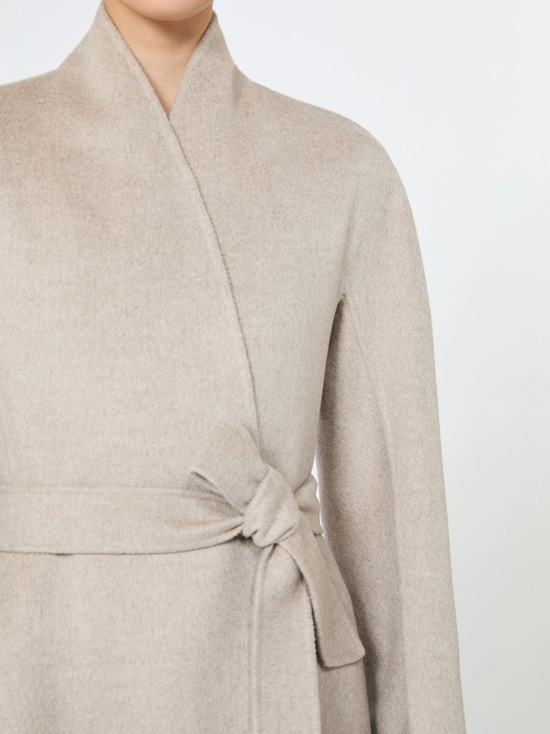 FRAGOLA Cashmere Redingote coat - SAND 5